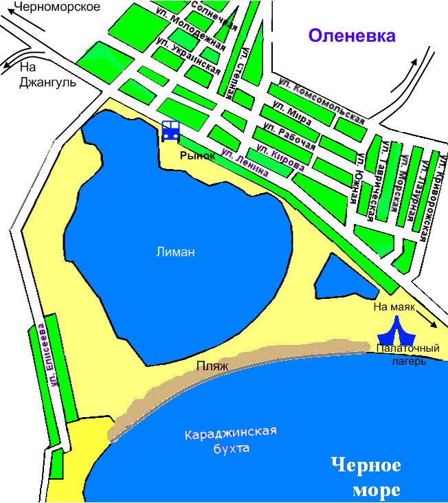 карта Оленевки