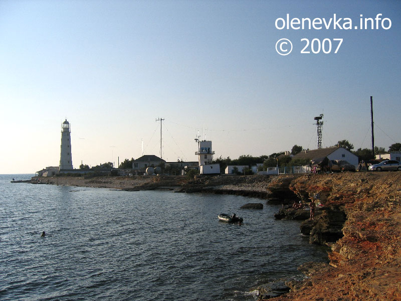 Маяк и море в Оленевке, маяк Оленевки